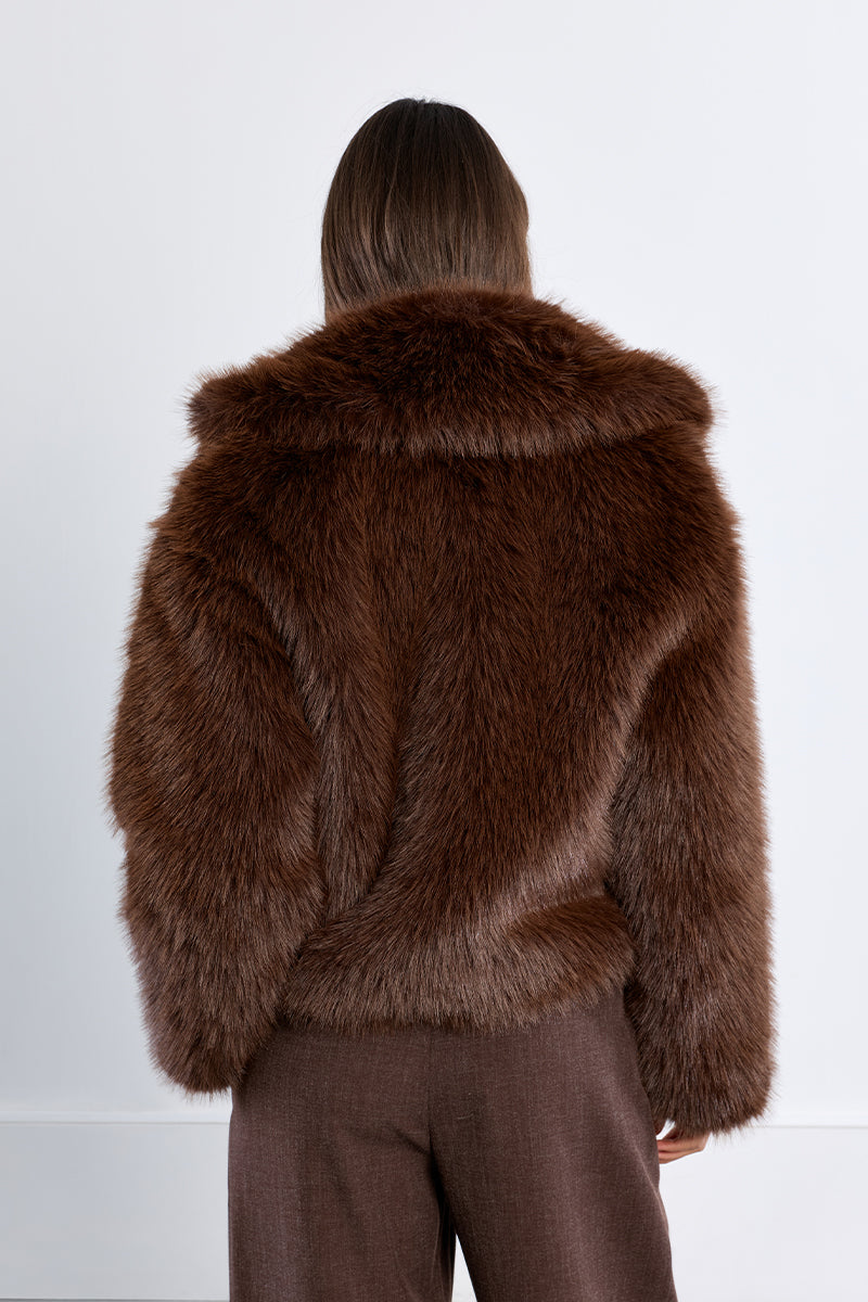 Chocolate Faur Fur Coat