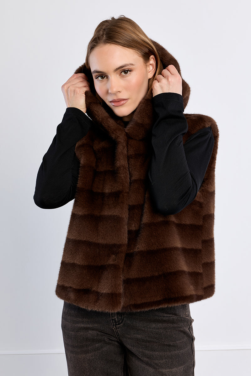 Nicole Fuax Fur Vest