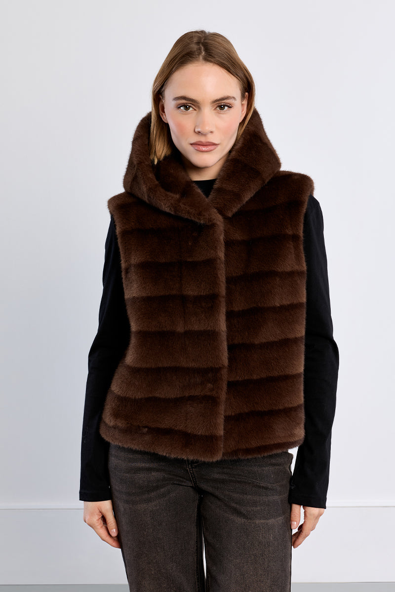 Nicole Fuax Fur Vest