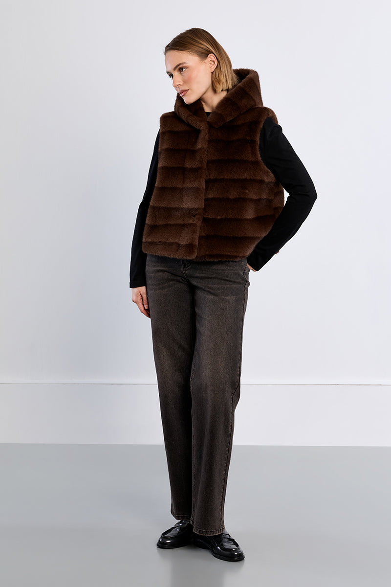 Nicole Fuax Fur Vest
