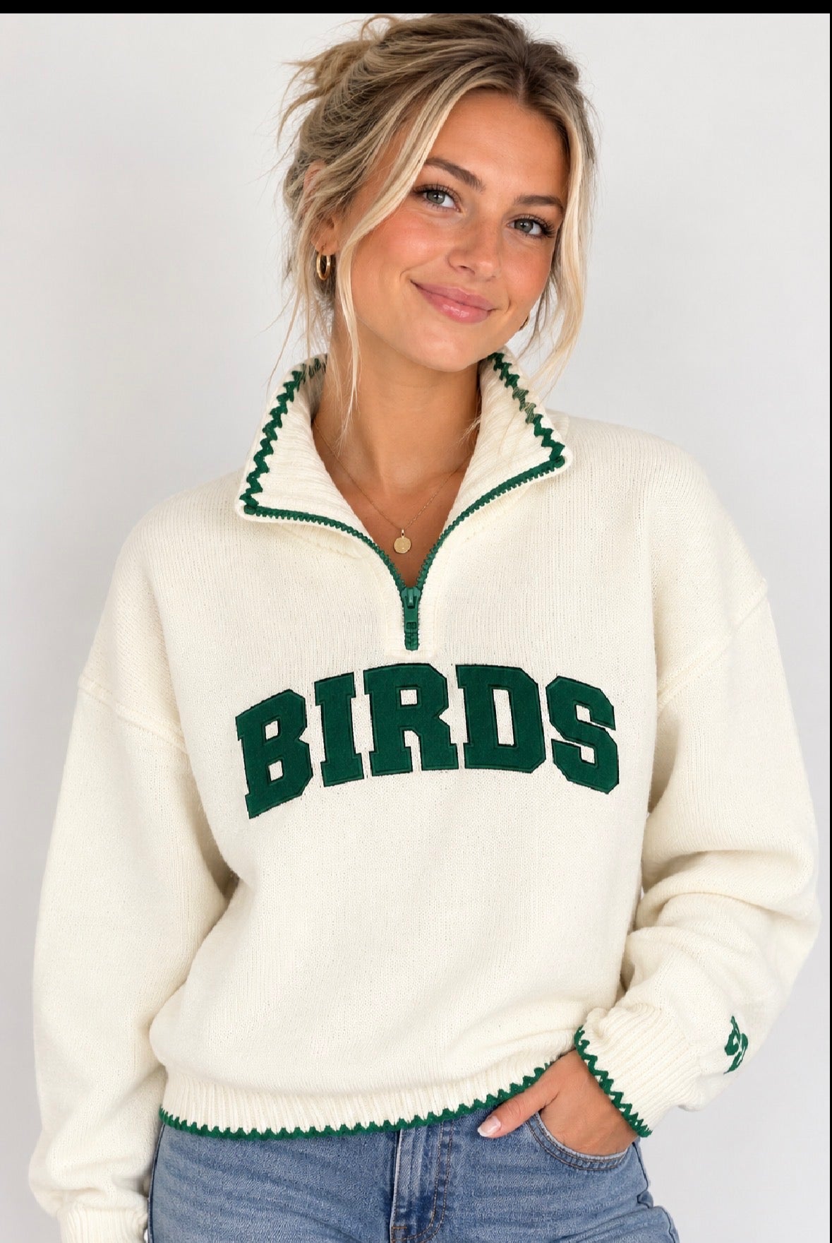 Birds Fleece Quarter Zip