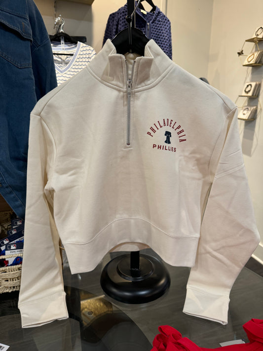 Phillies Half Zip Crop
