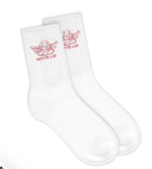BOYS LIE PINK LOGO SOCK