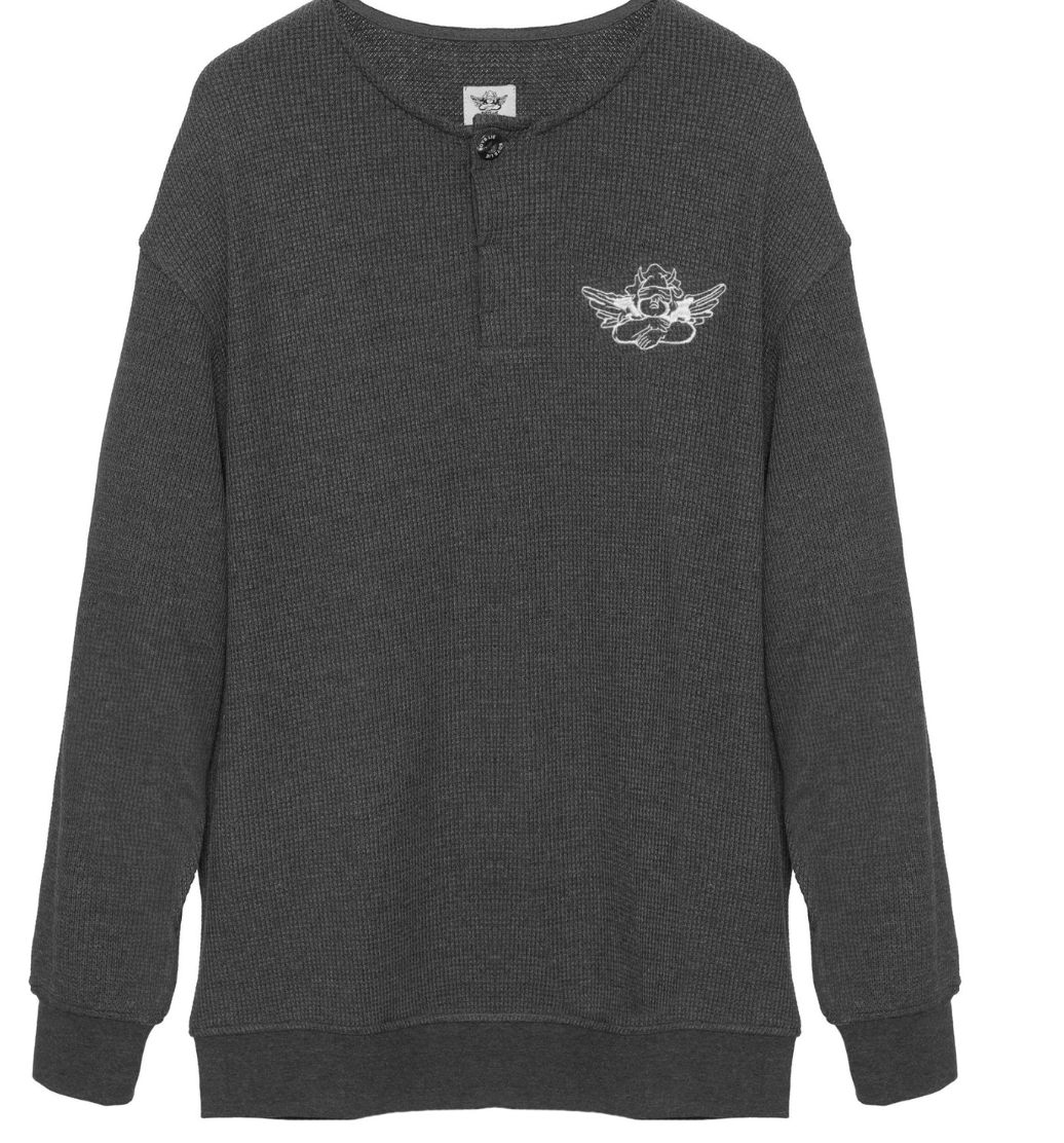 CHARCOAL READ RECEIPTS K-CREWNECK