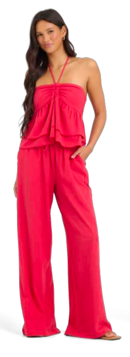 Poppy Textured Cotton Pant