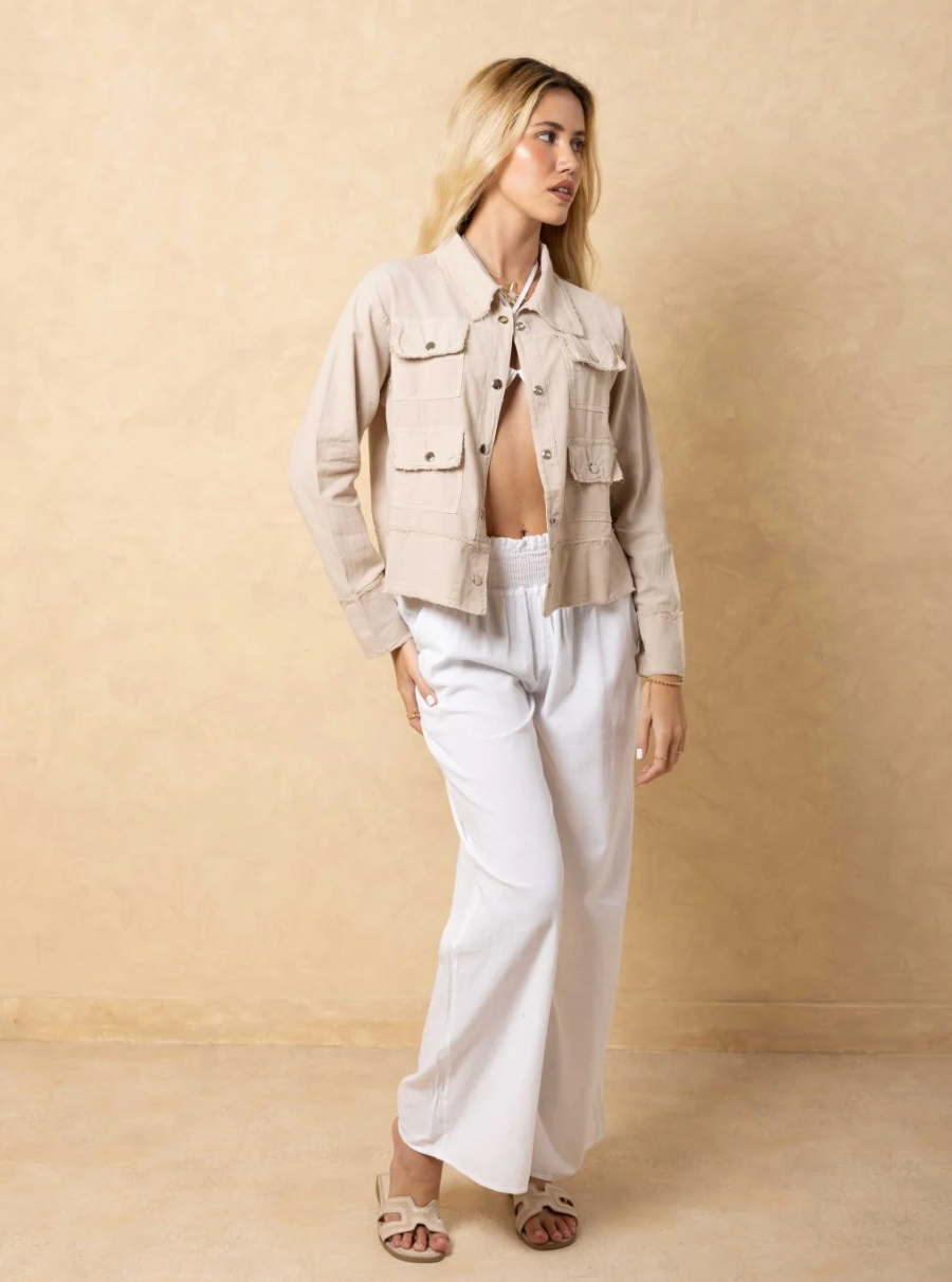 Beige Cotton Jacket