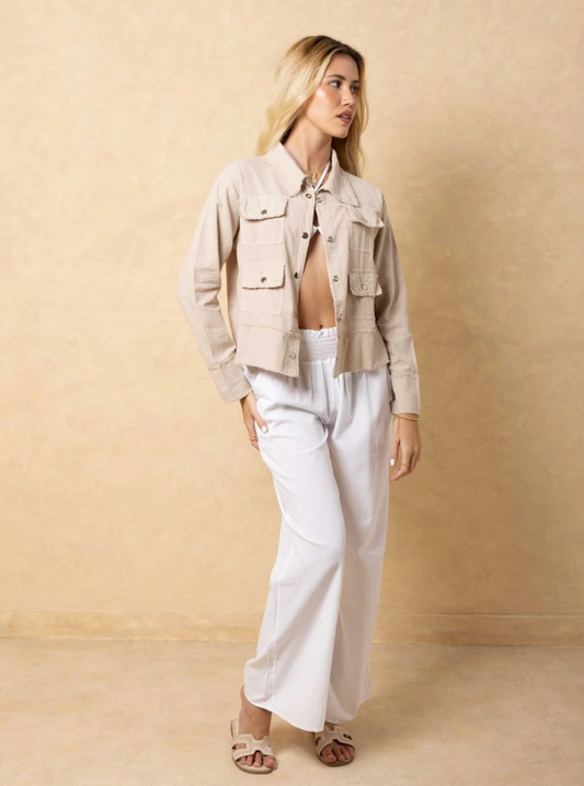 Beige Cotton Jacket