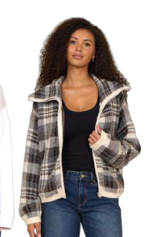 Jacquard Zip Up