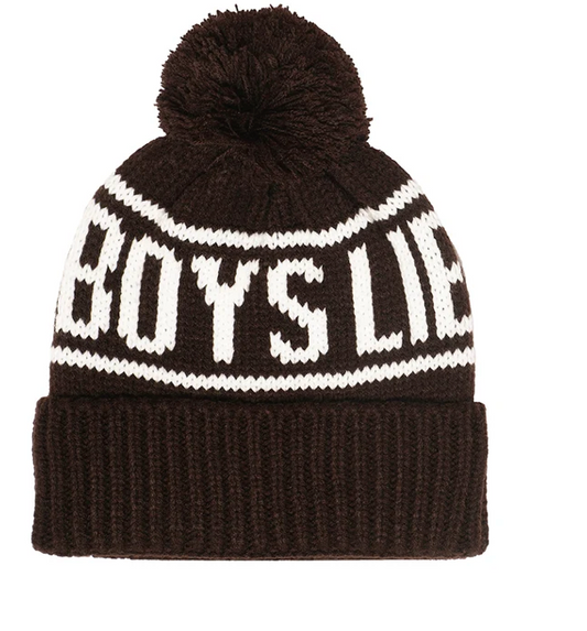 Boys Lie Apres Dark Pom Beanie