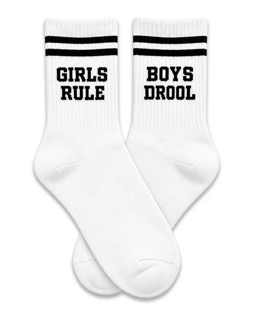 White Girls Rule Boys Drool Socks