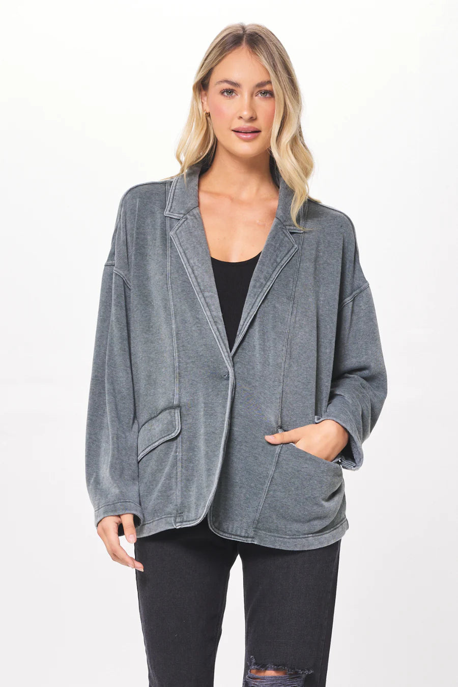 Cashmere Fleece Blazer