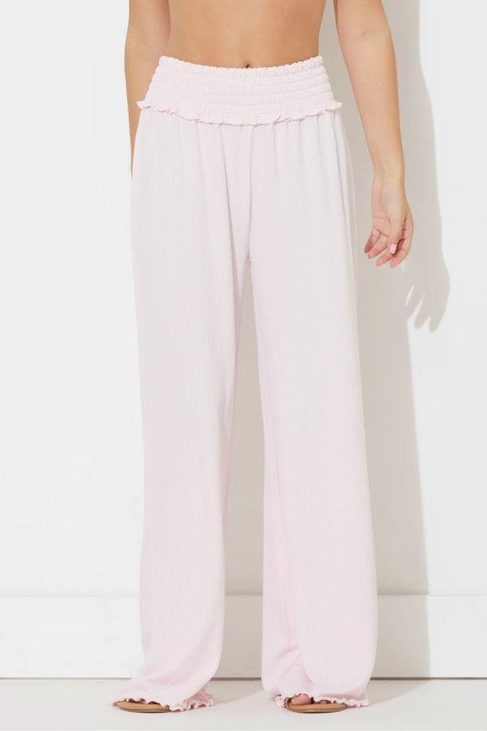 Pink Sugar Solid Rib Full Length Pant