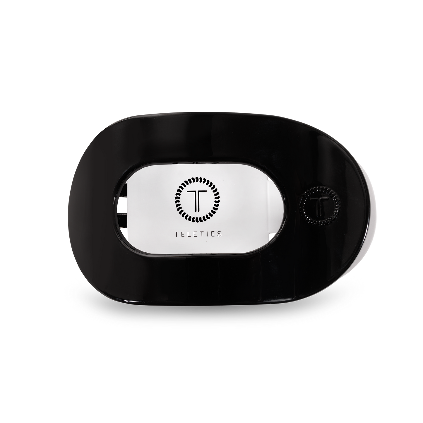 Round Flat Hair Clip | Med. | Jet Black'