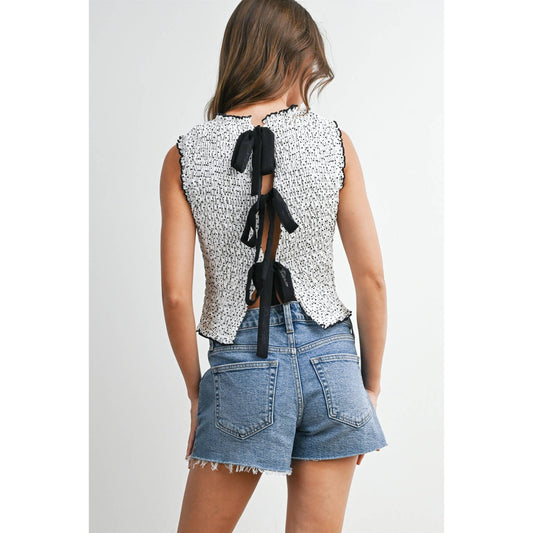 Ruched Ribbon Blouse