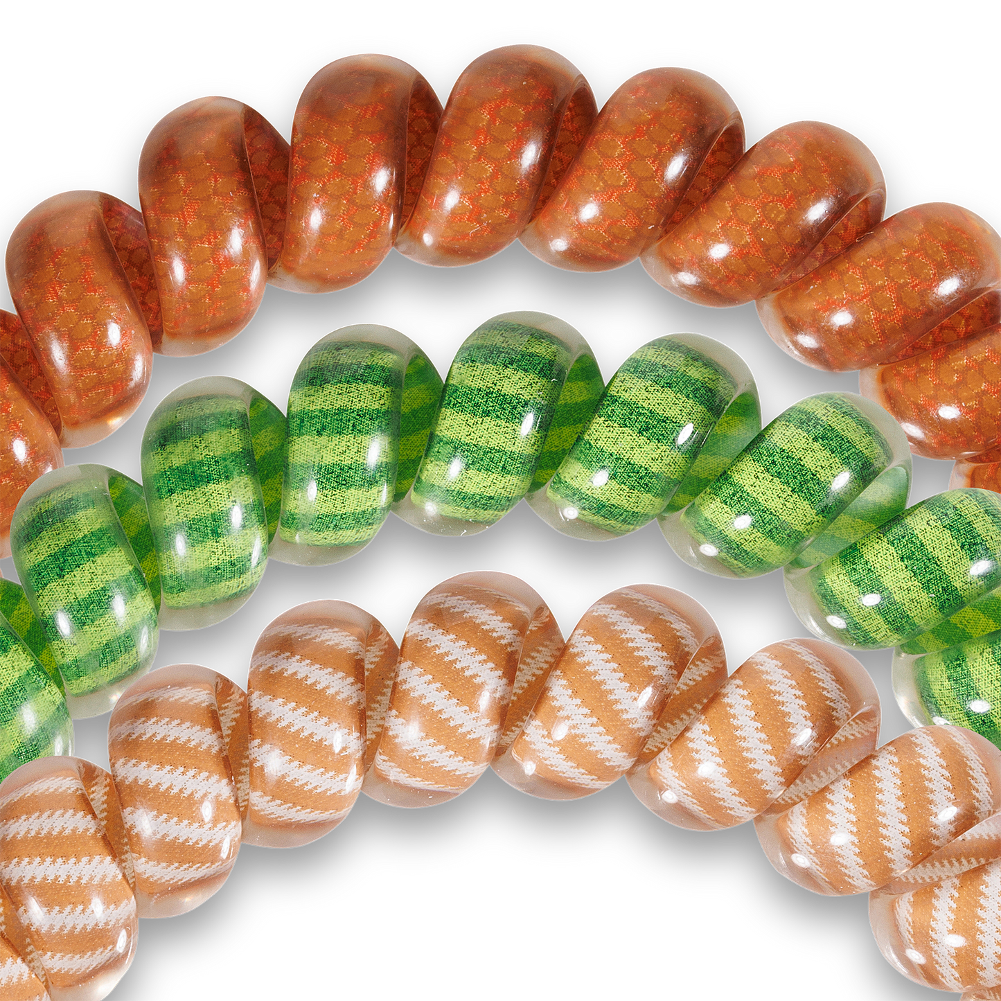 Spiral Hair Coils | Large | Football Hair Ties