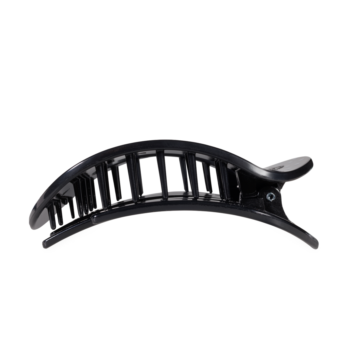 Flat Round | Black Polka Dot Party | Large Hair Clip