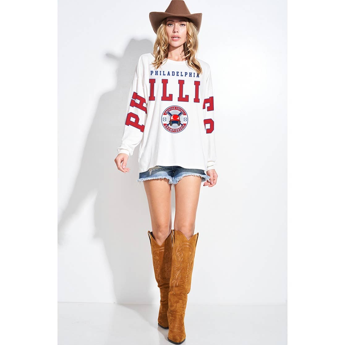 Phillies baseball print oversized Sweatshirt