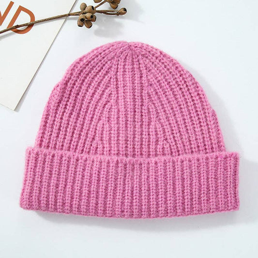 Simple Ribbed Solid Color Cuffed Knit Beanie MK2BLW6W6HAT284