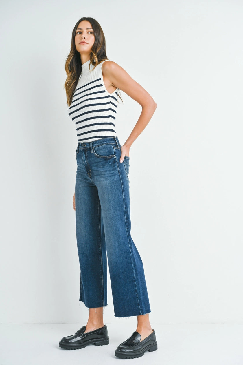 Slim Wide Leg Denim