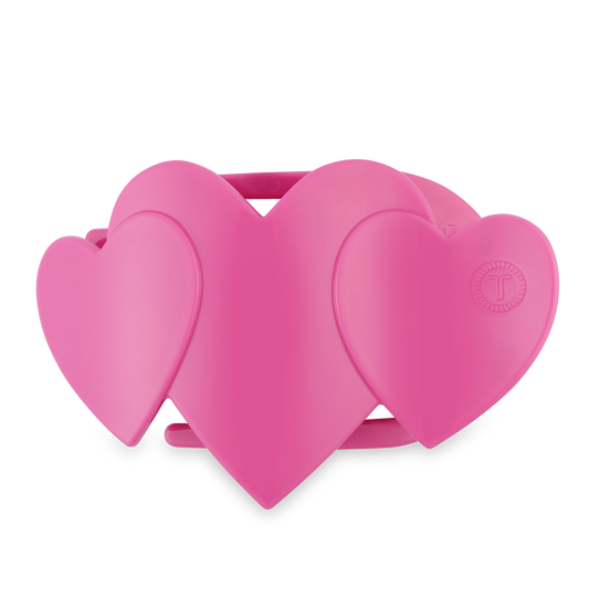 Flat Hair Clip | Large | Pink Heart to Heart