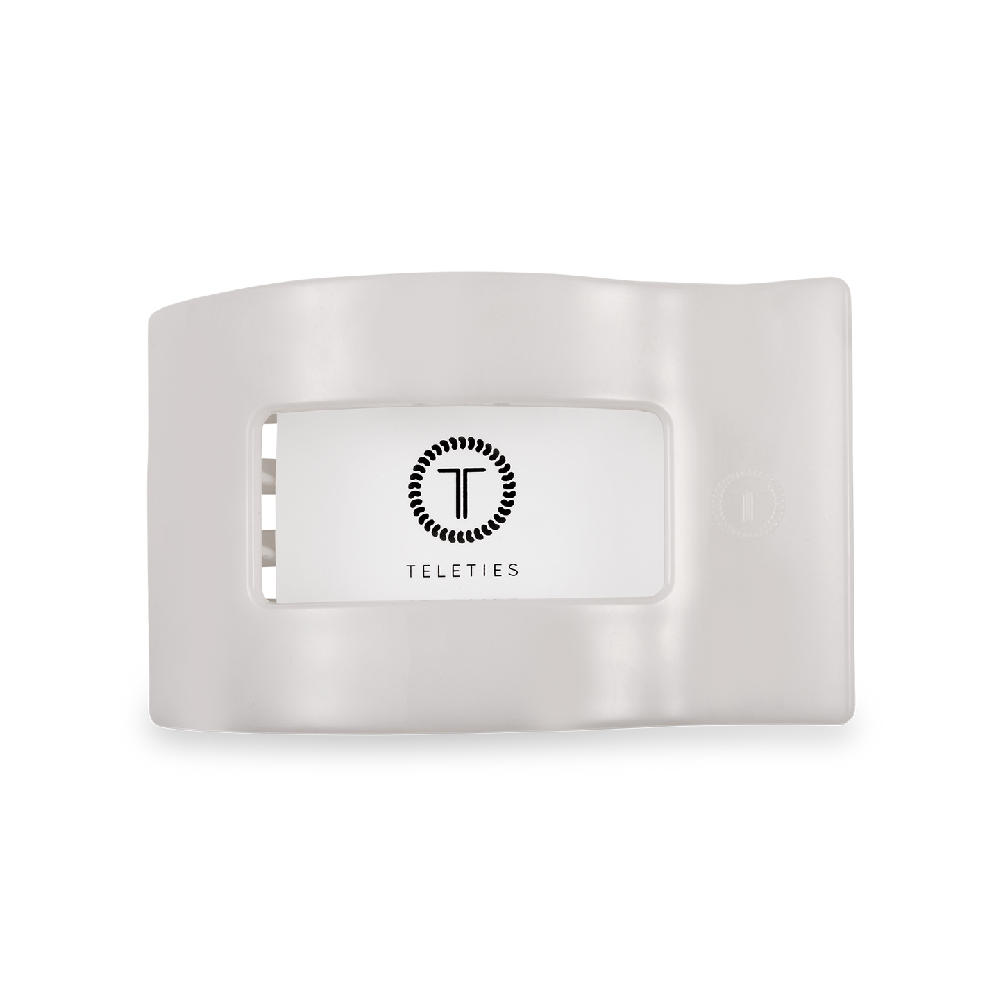 Flat Rectangle Hair Clip | Medium | Coconut White