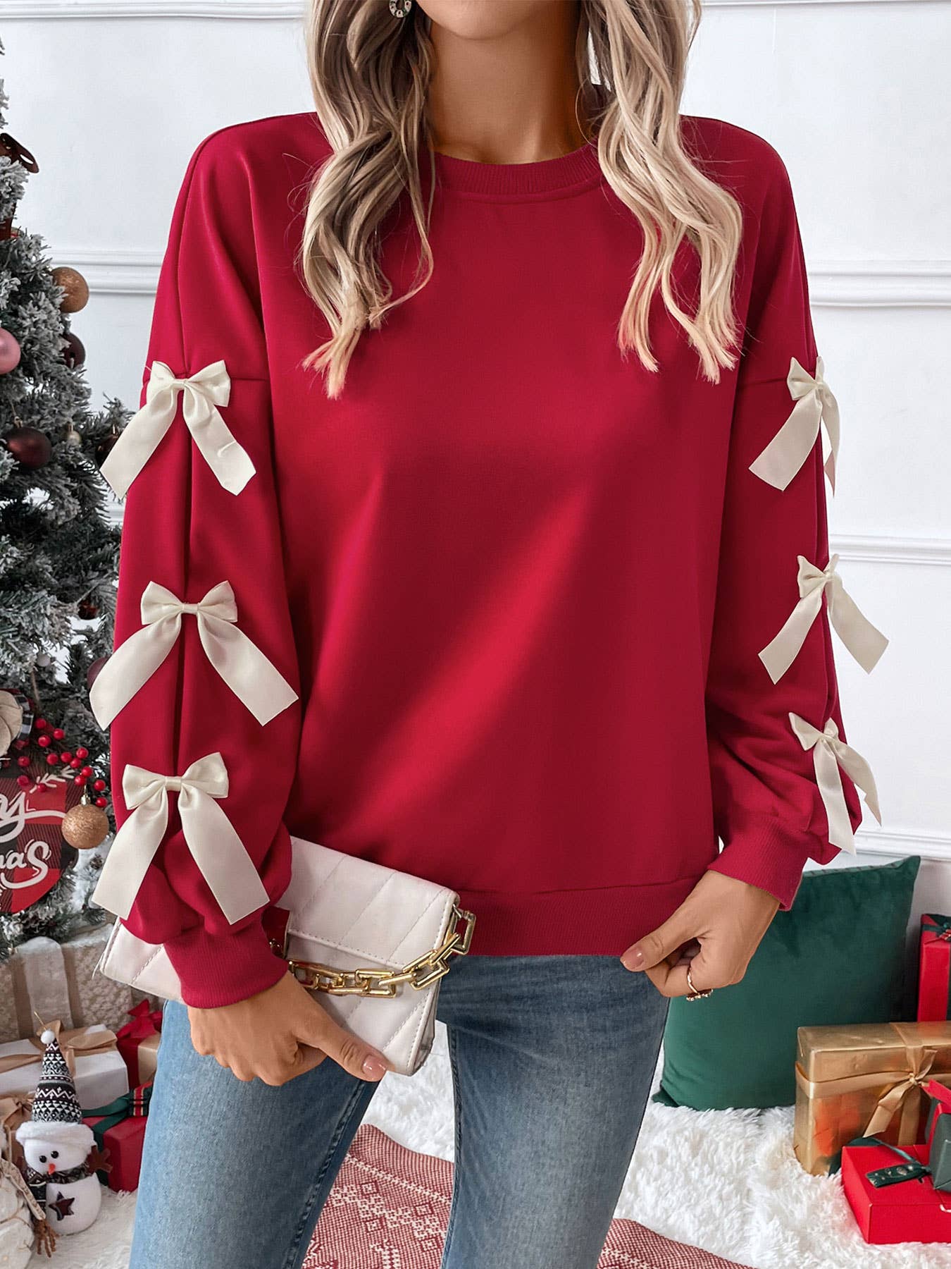 Holly Bow Sweater