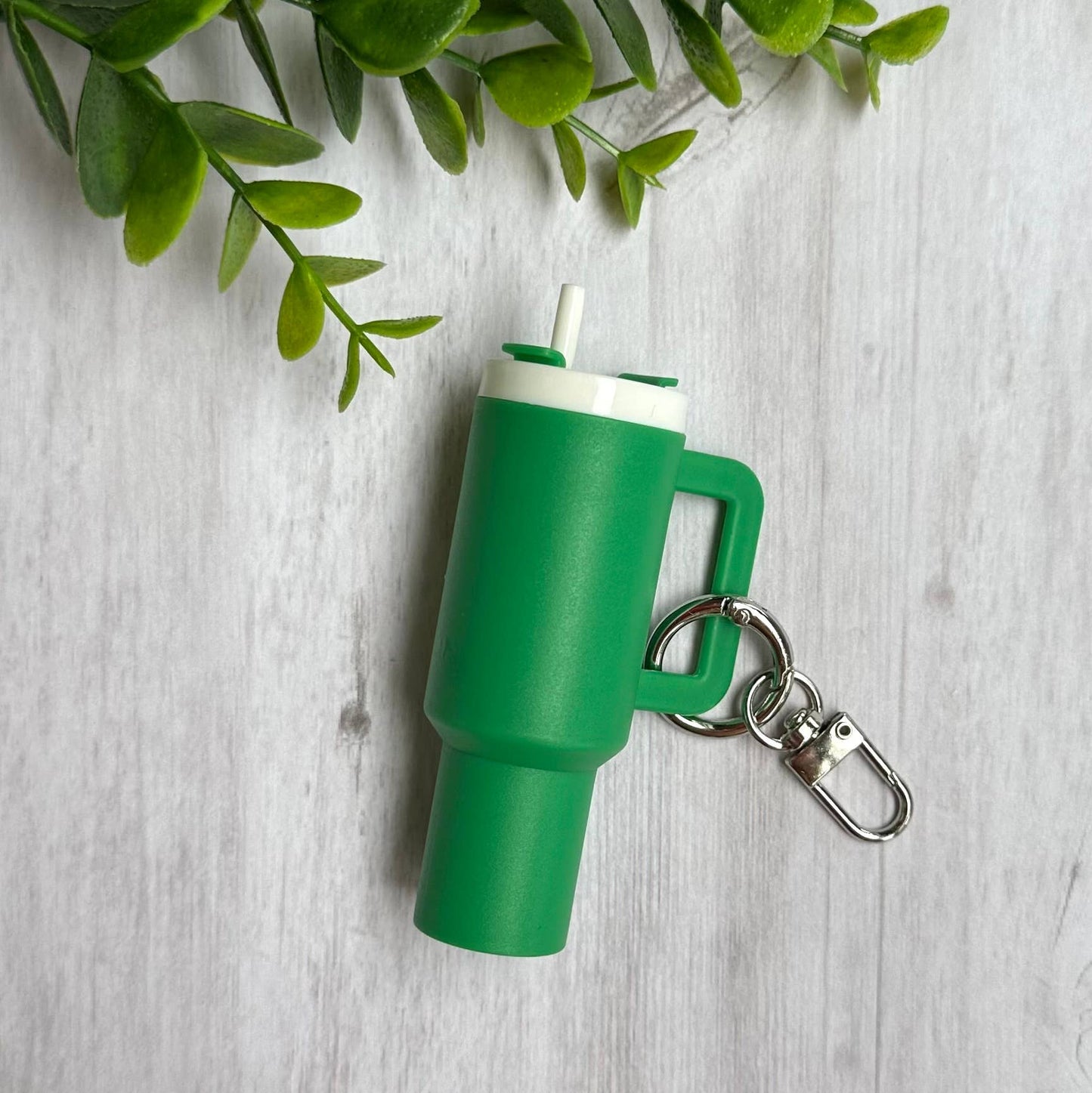 Mini Tumbler Keychain Carry Storage Container Green