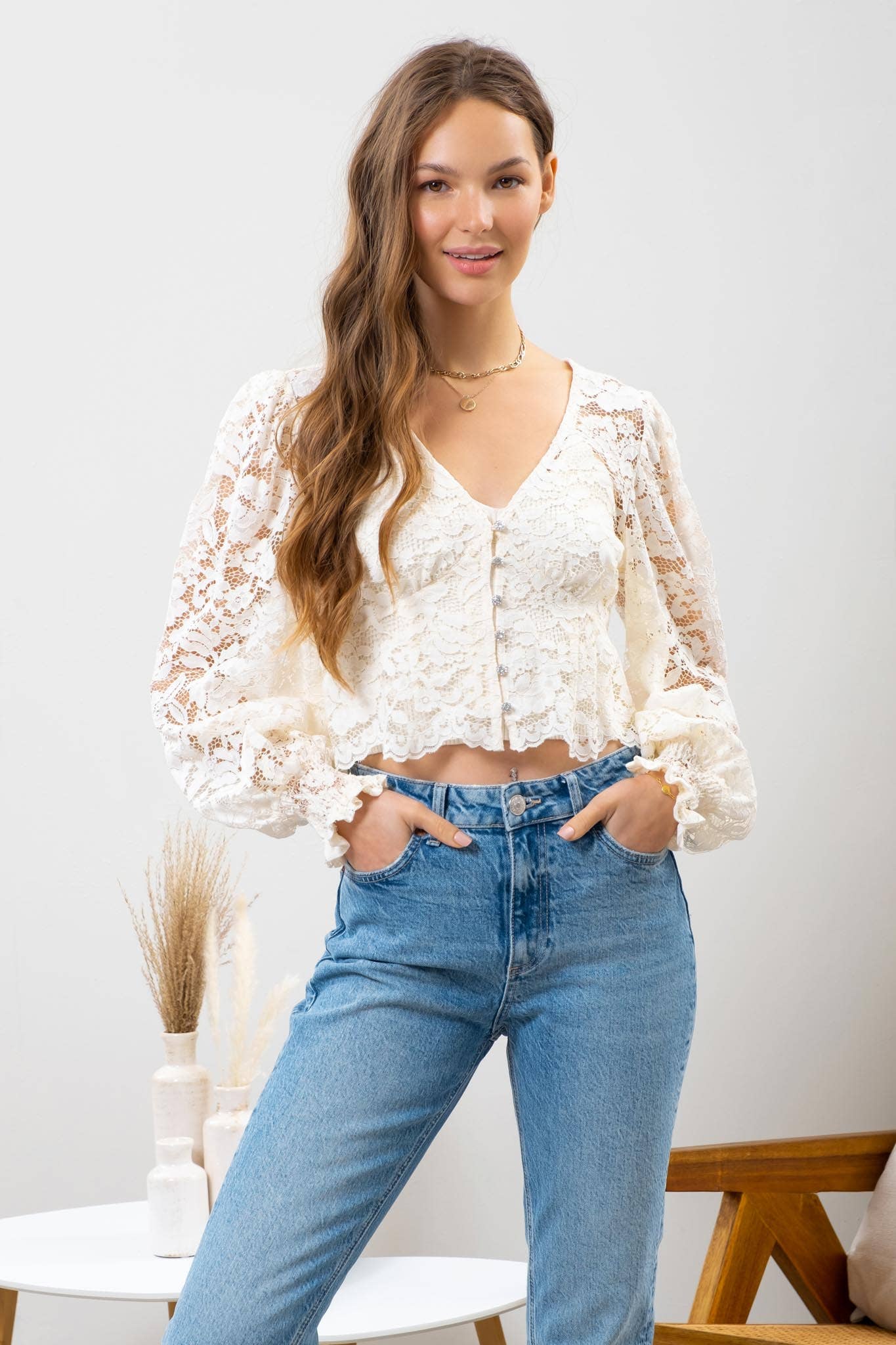 Lace Cropped Top