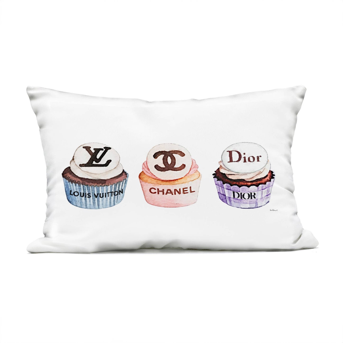 Chic Fashion Cupcake Trio - Decorative Throw Pillow, 14x20