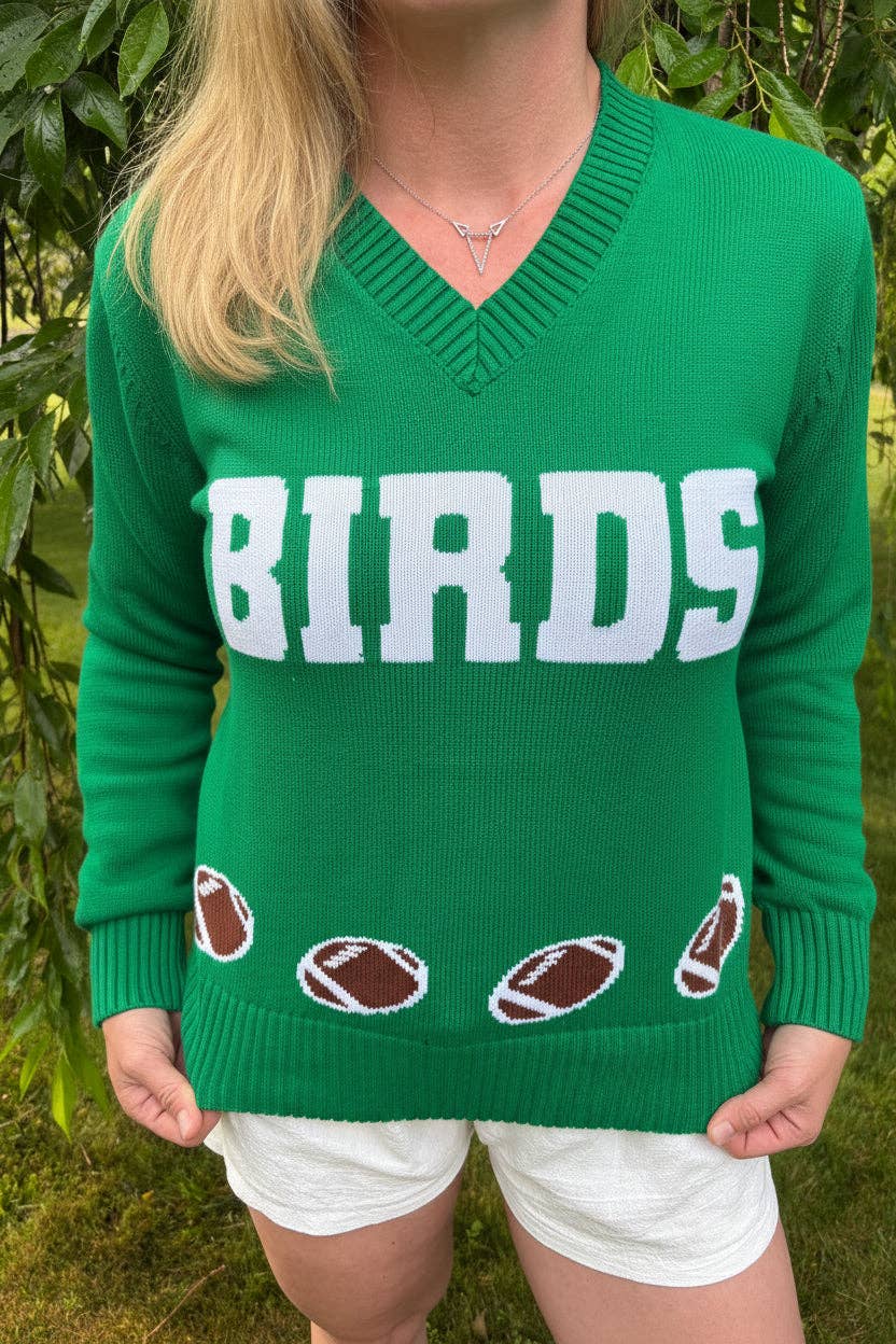 Philadelphia Eagles - Birds Football V-Neck Sweater