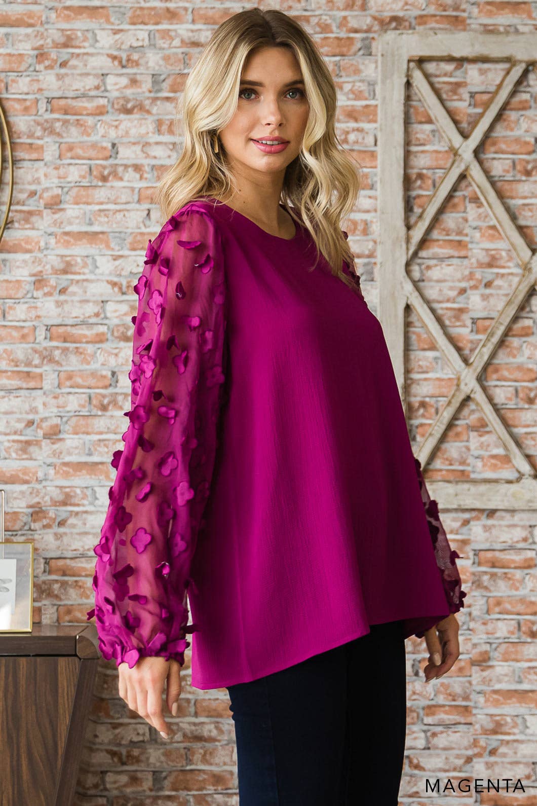 Flower Sleeve Top