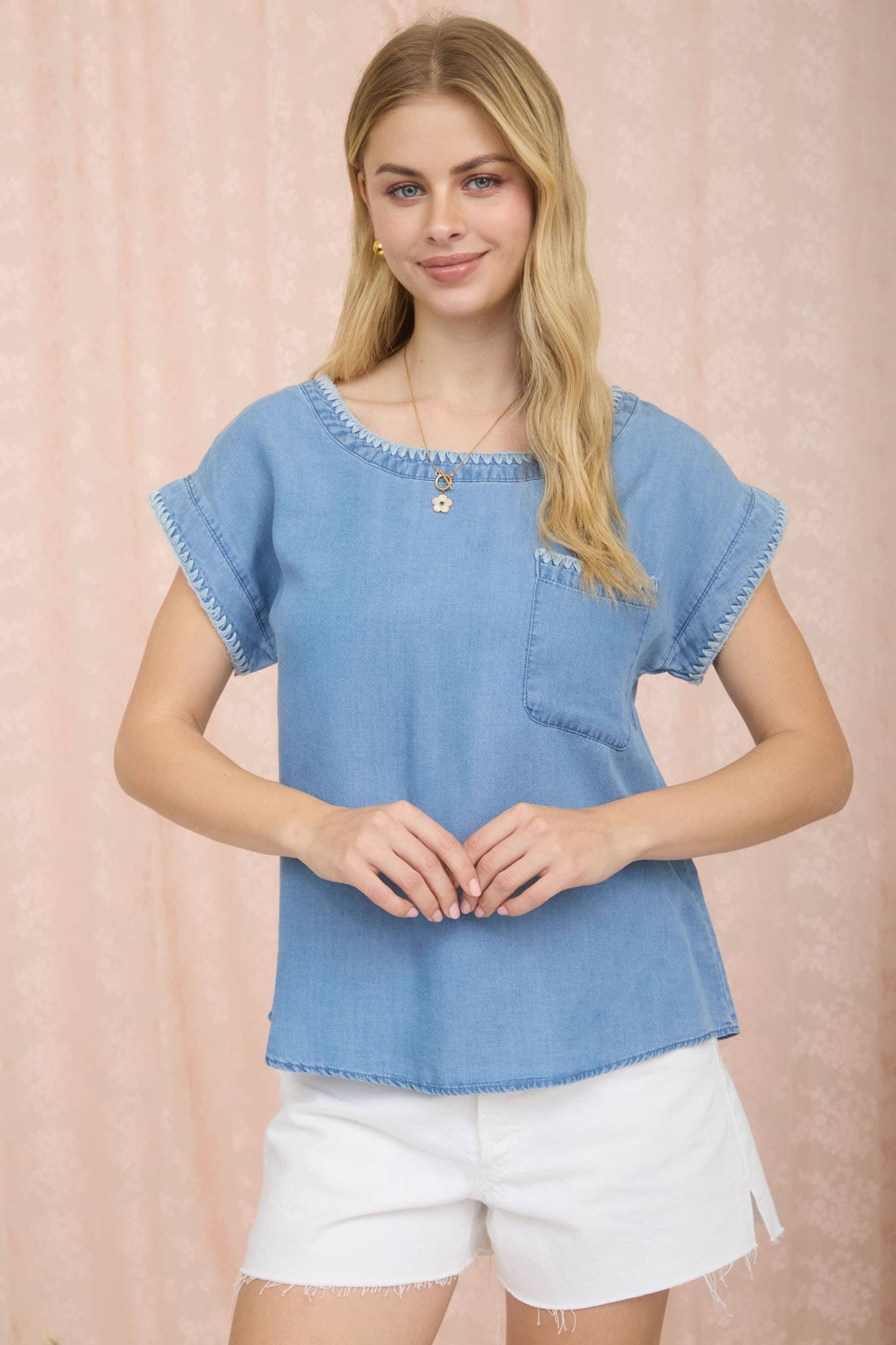 CHAMBRAY TOP