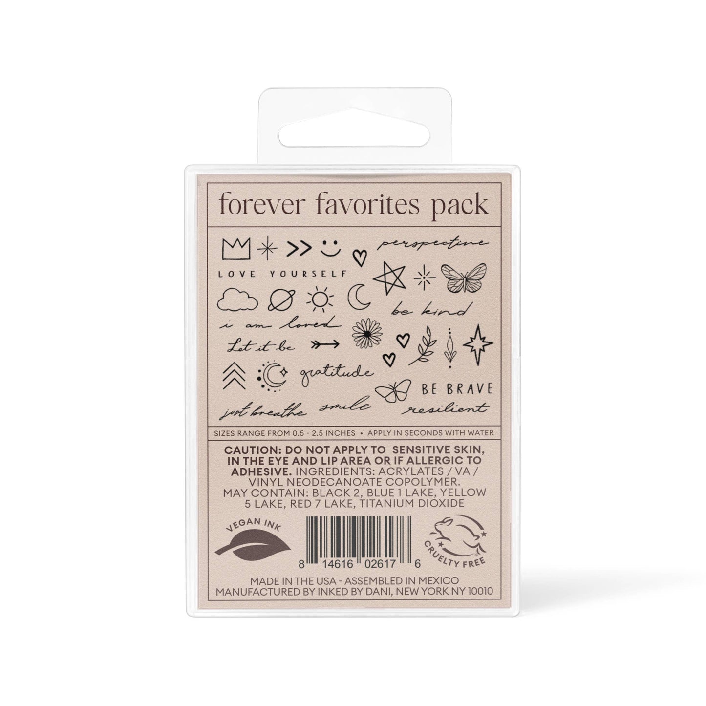 Forever Favorites Temporary Tattoo Pack