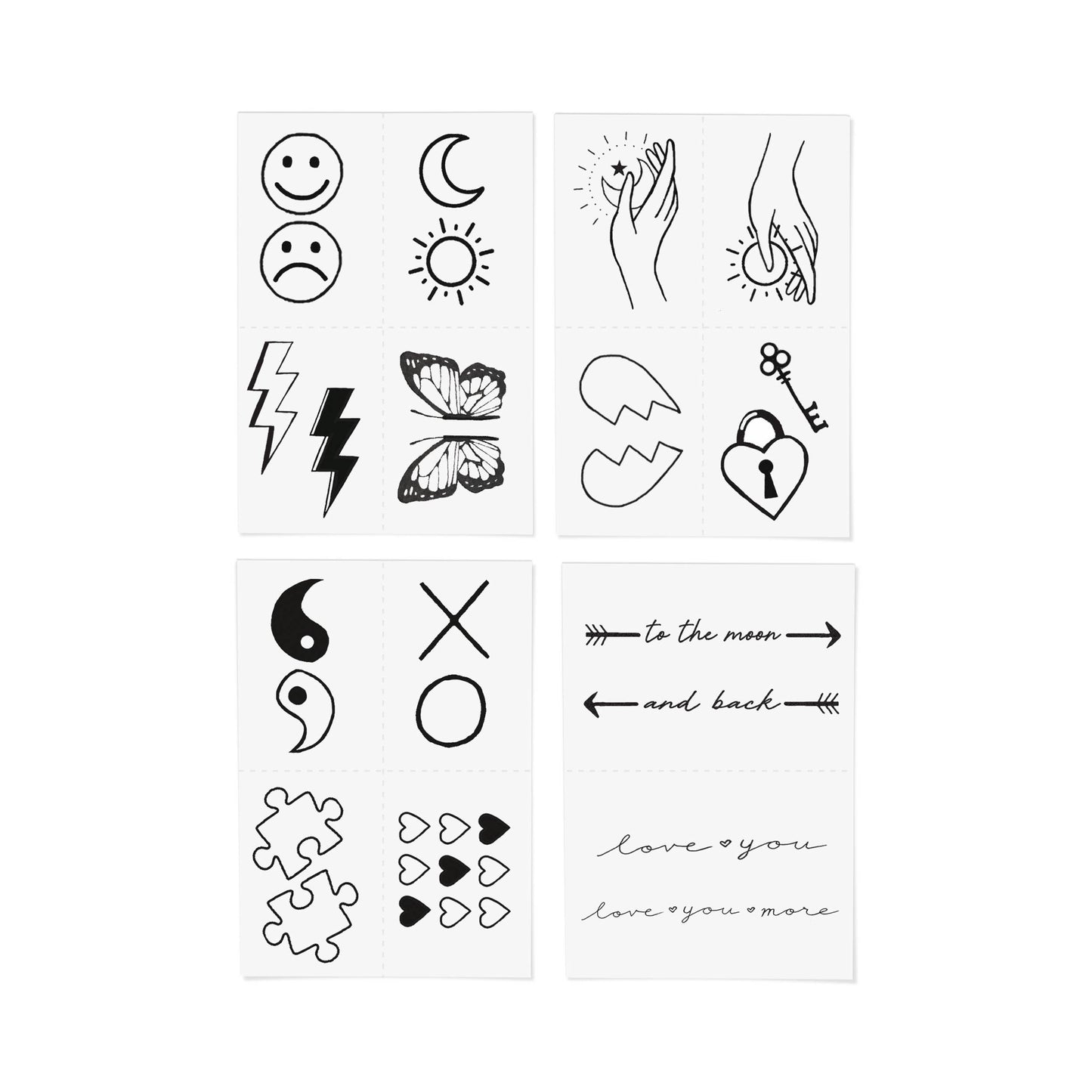 Two of A Kind Temporary Tattoo Pack