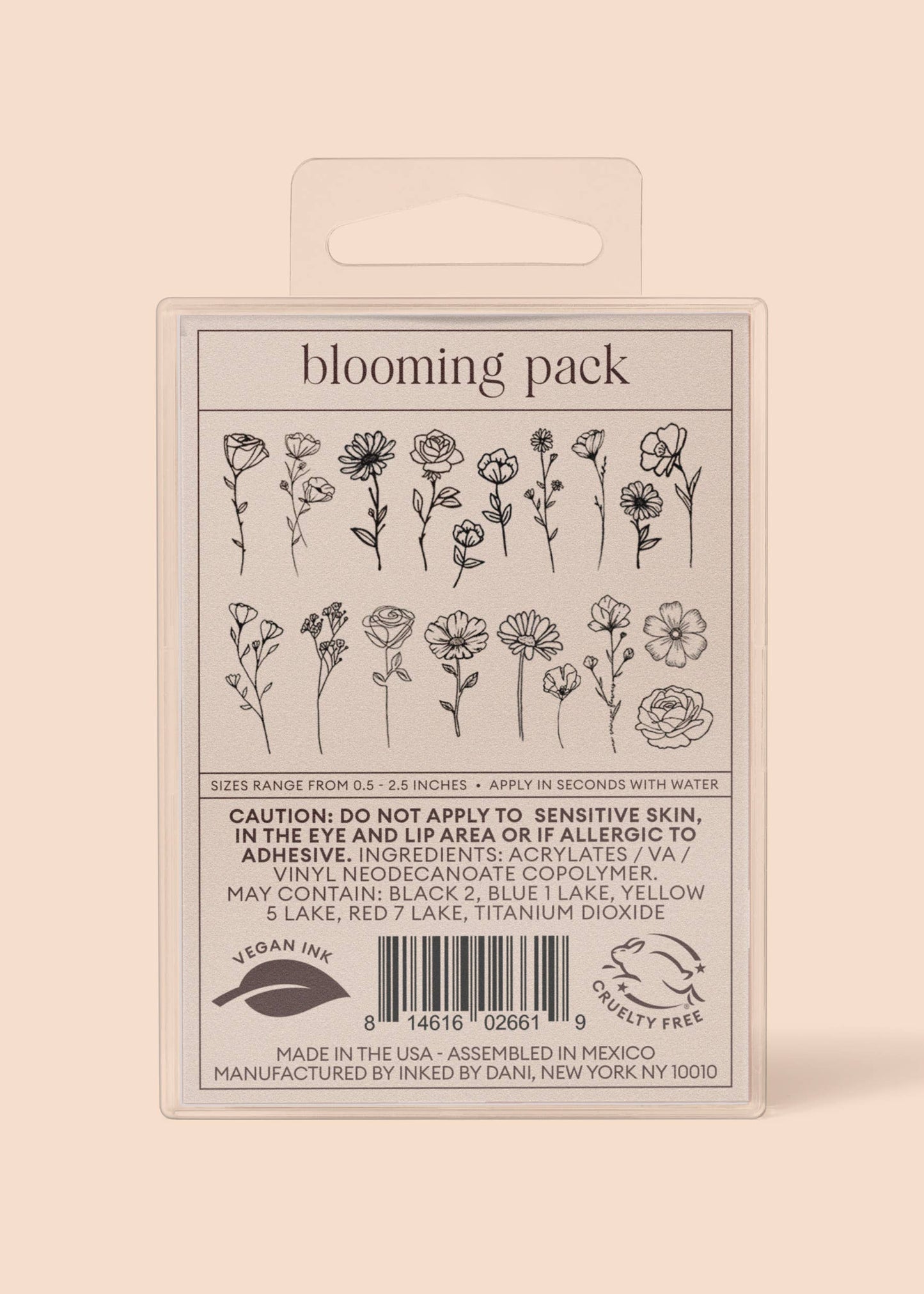 Blooming Temporary Tattoo Pack