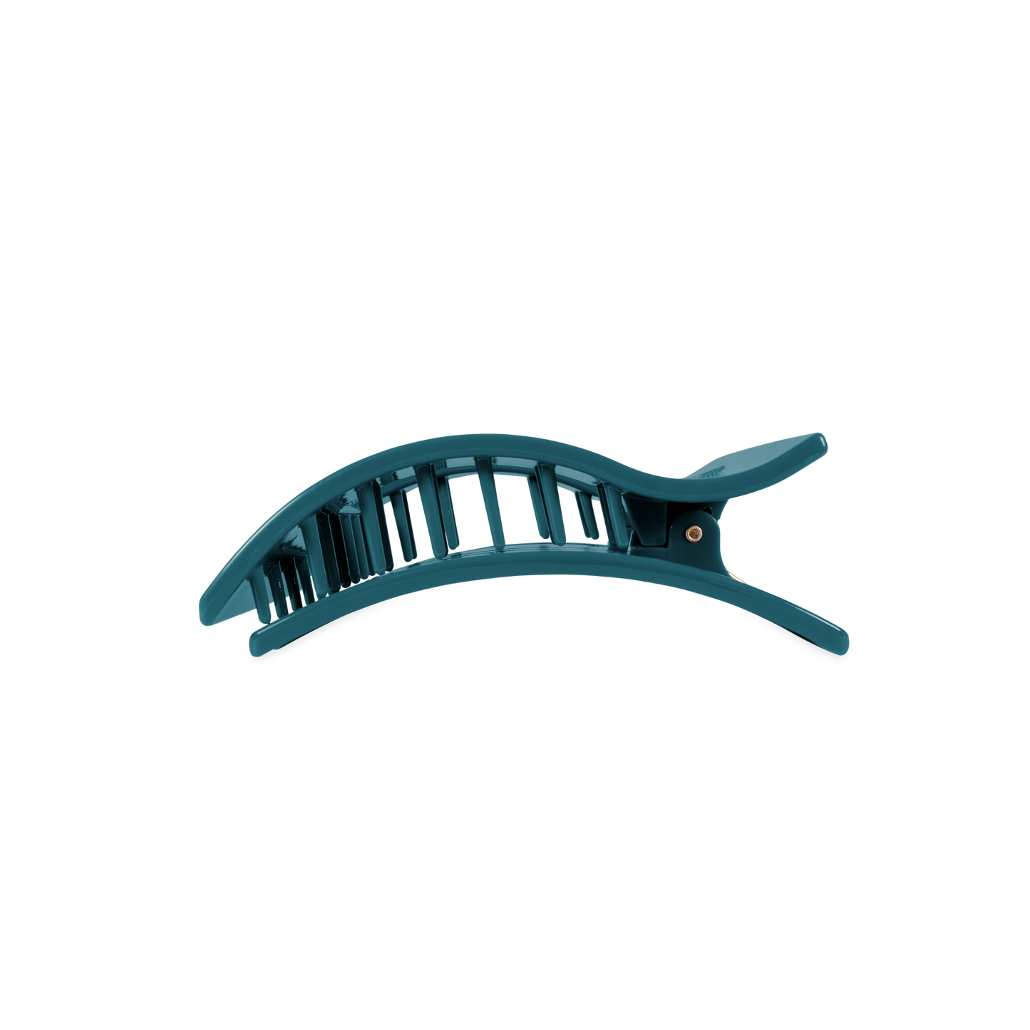Teal With It Medium Flat Rectangle Hair Clip