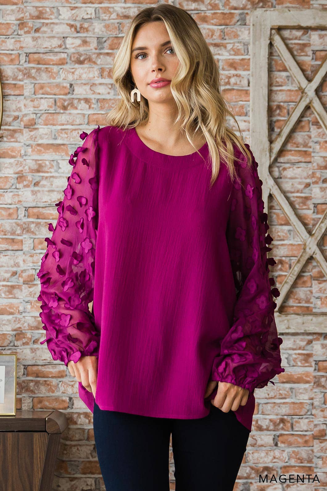 Flower Sleeve Top