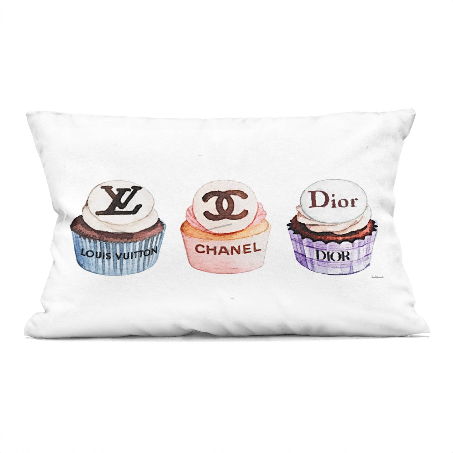 Chic Fashion Cupcake Trio - Decorative Throw Pillow, 14x20