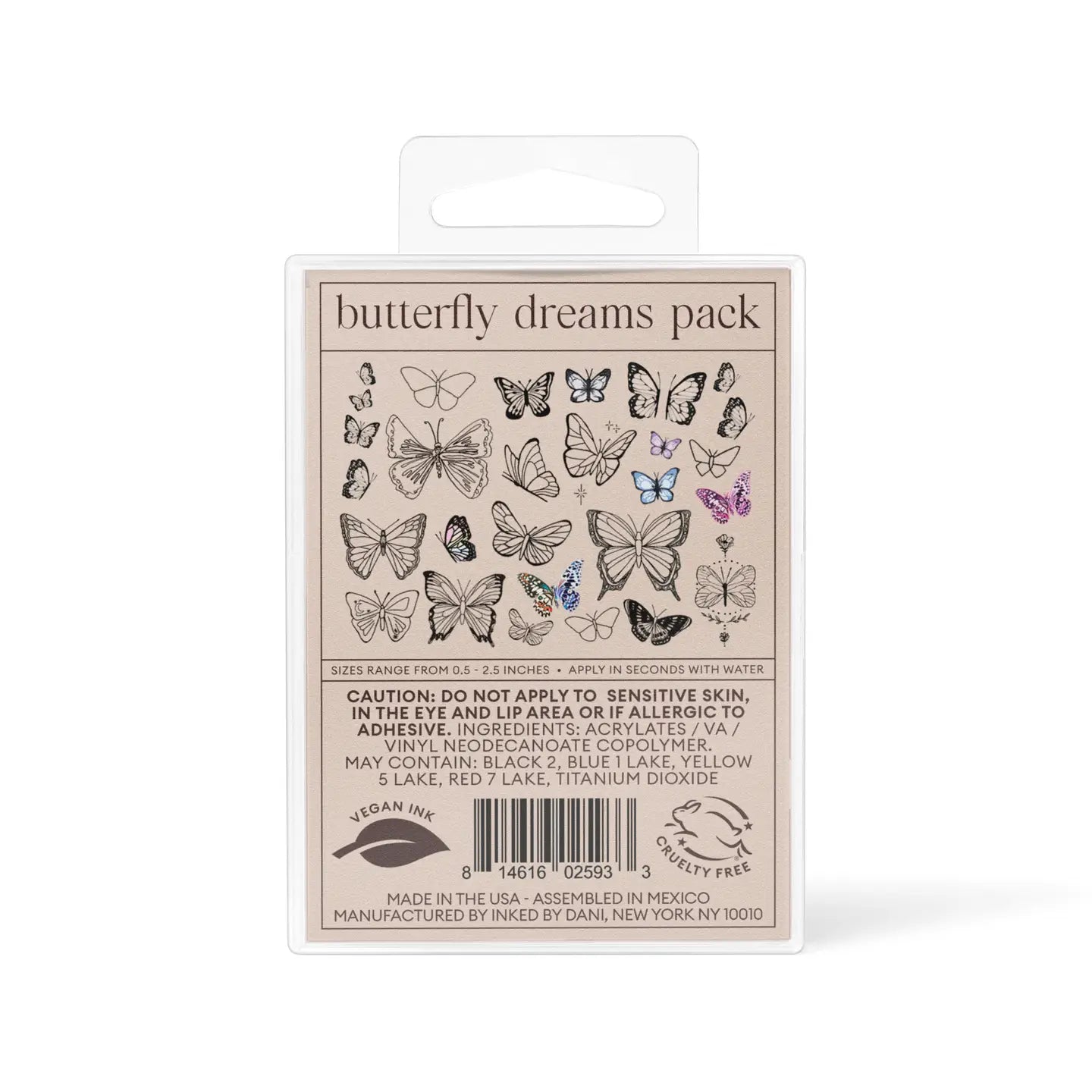 Butterfly Dreams Temporary Tattoo Pack