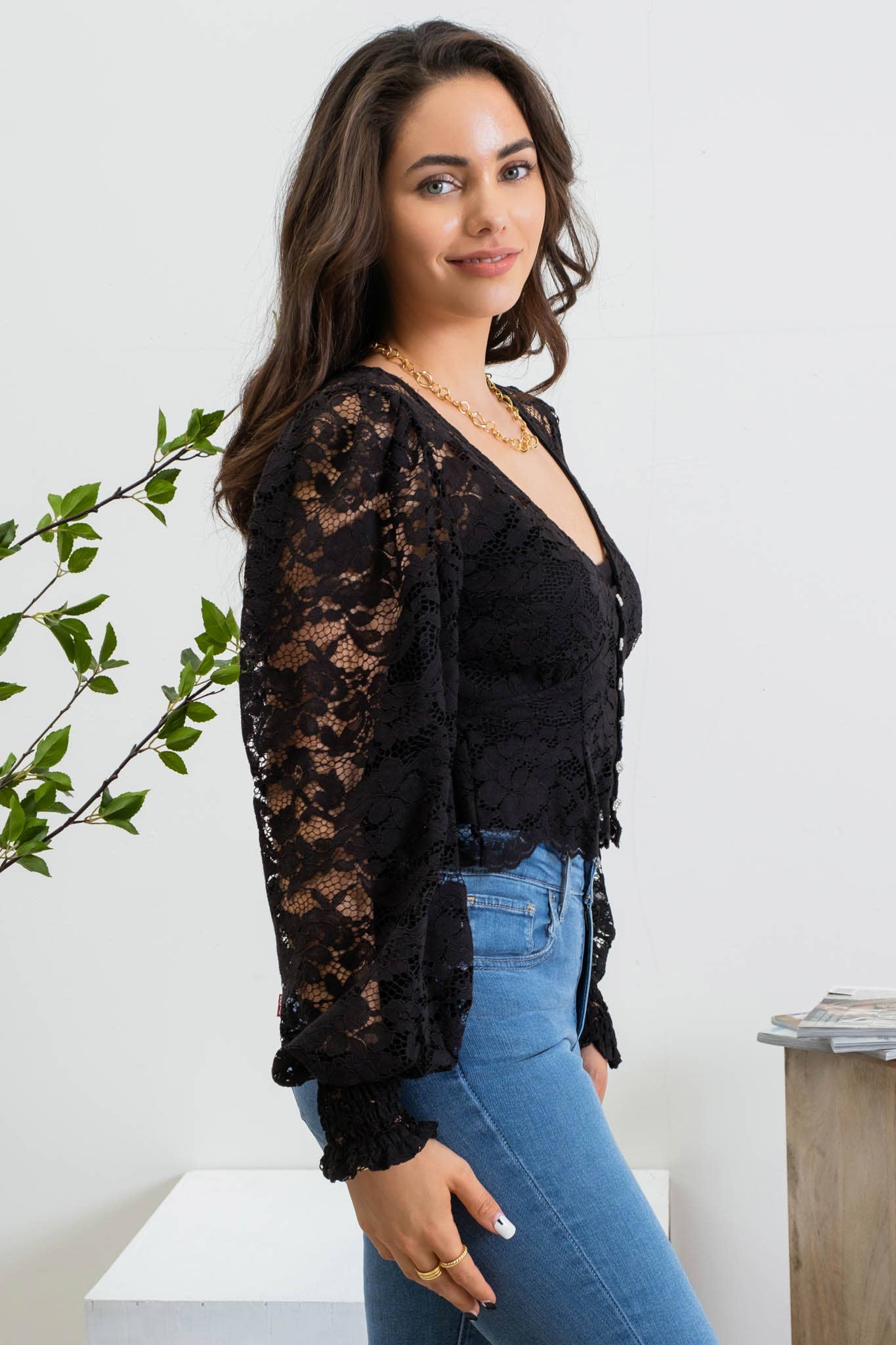 Lace Cropped Top