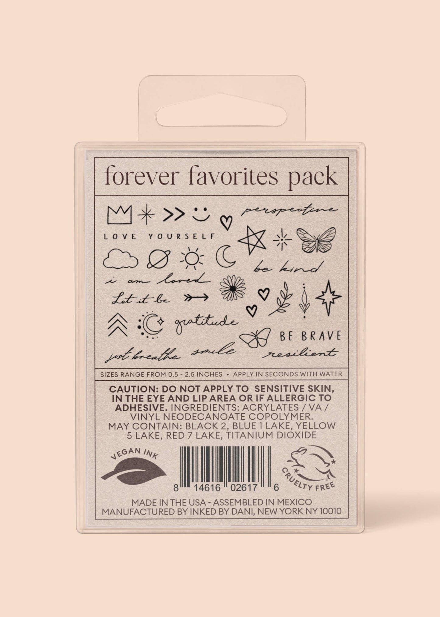 Forever Favorites Temporary Tattoo Pack