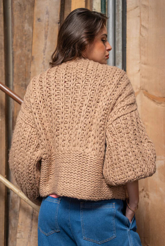 Ruby Cardigan Sweater Taupe