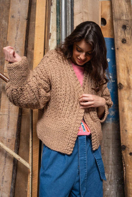 Ruby Cardigan Sweater Taupe