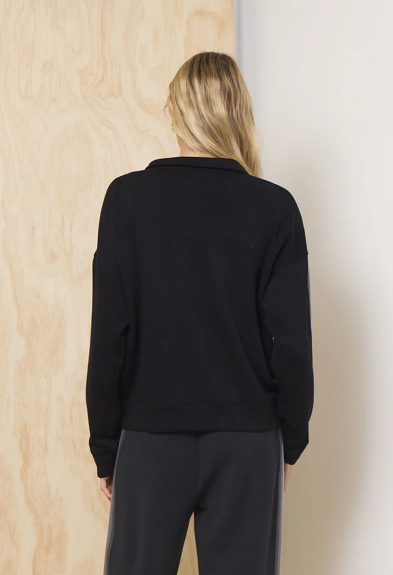 Striped Cloud Fleece Quarter Zip