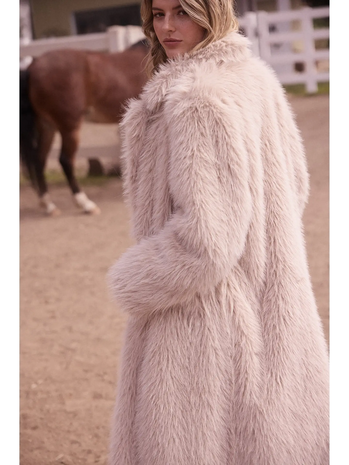 Faux Fur Long Coat