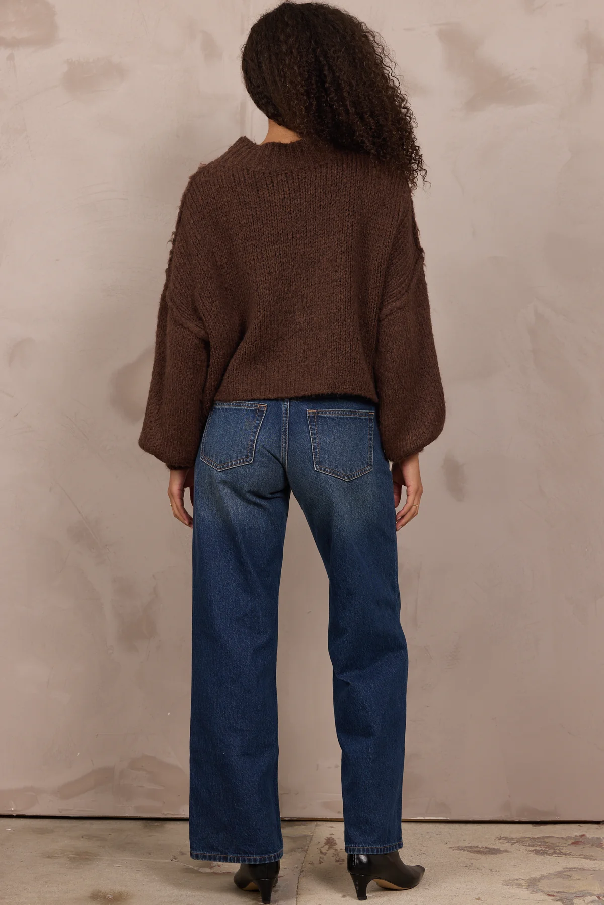 Mocha Mock Neck Sweater