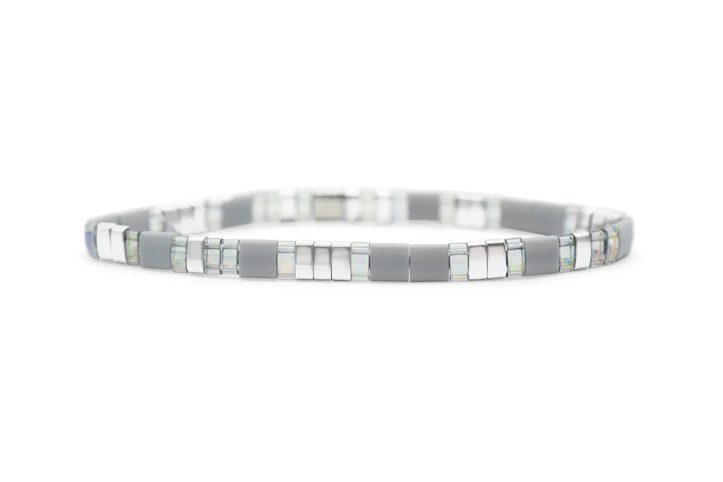 INSPIRE  - Morse Code Tila Beaded Bracelet