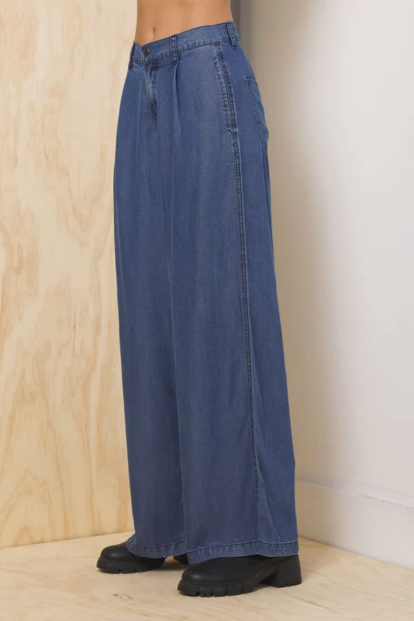 Tencel Wide Leg Trouser