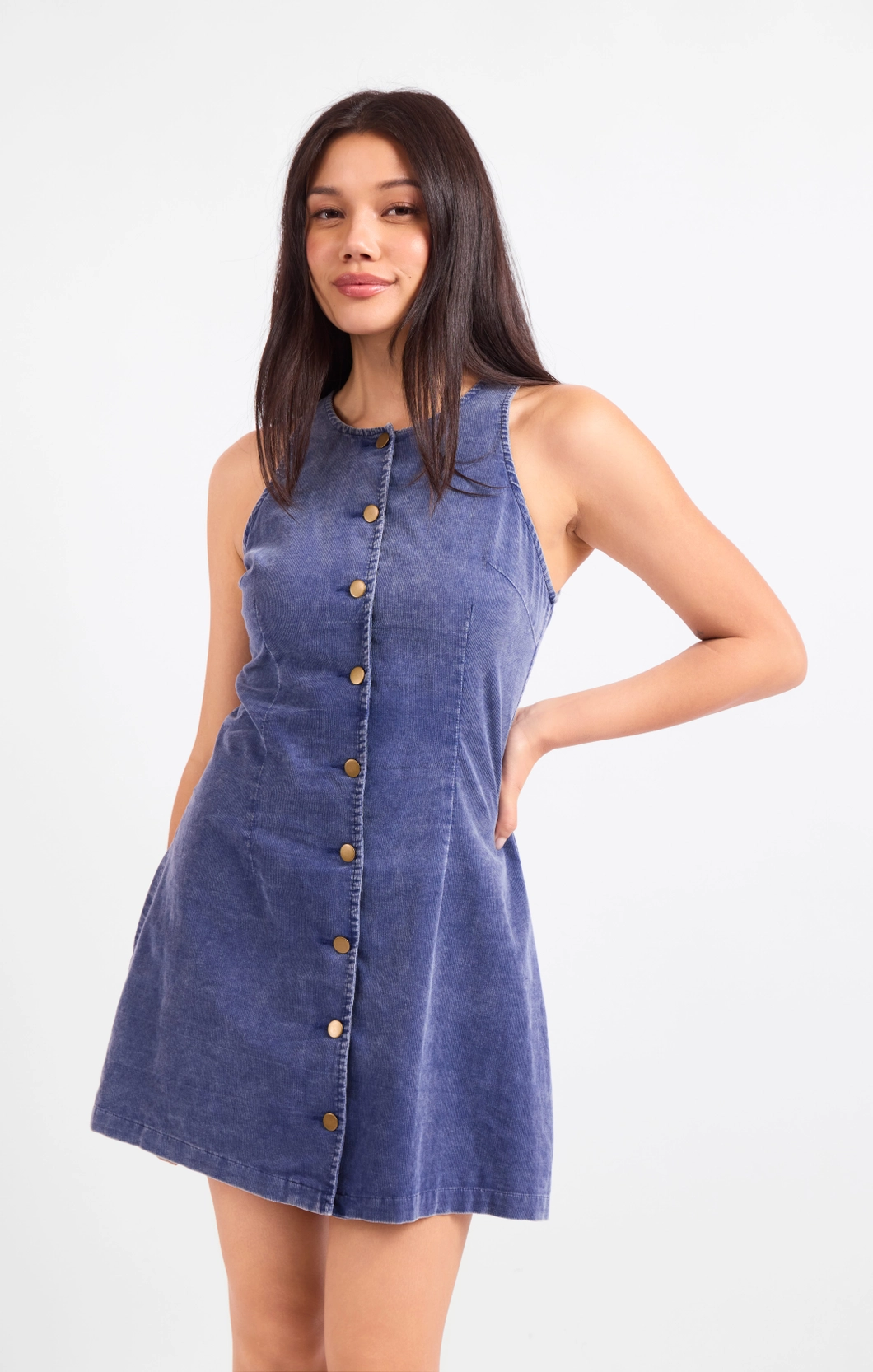 Get Like This Buttoned Mini Dress