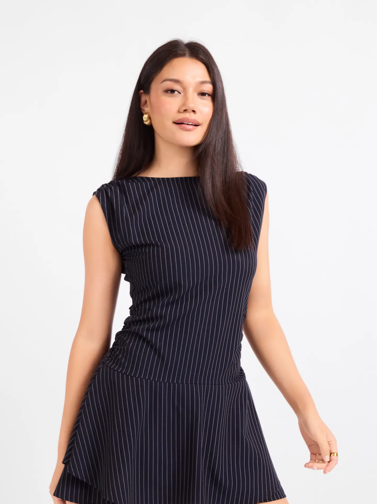 Pinstripe Mini Dress
